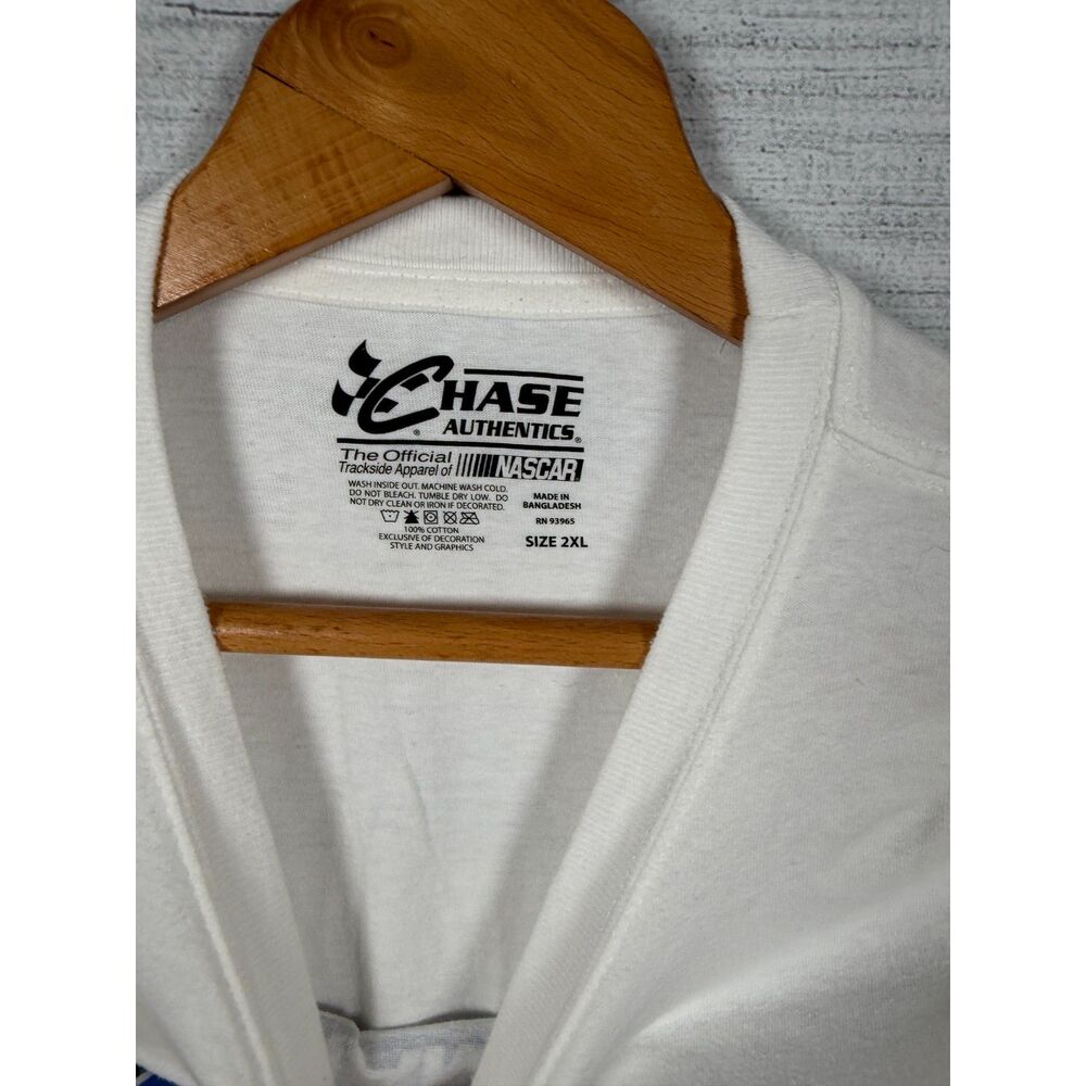 Jimmie Johnson 2013 NASCAR 6X Champion Chase Men's 2XL White T-Shirt 4424